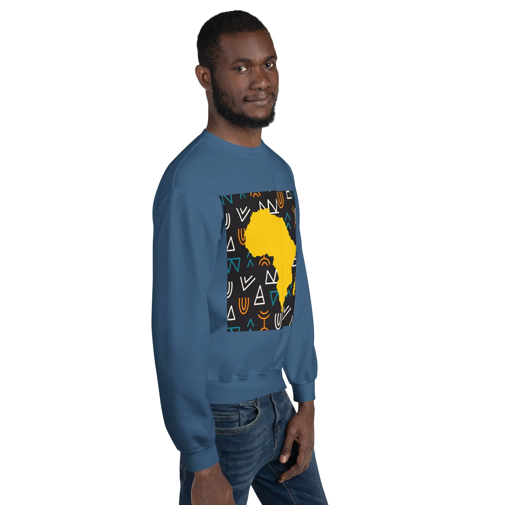 Virgil Tribal Africa Map Unisex Mens Womens Sweatshirt