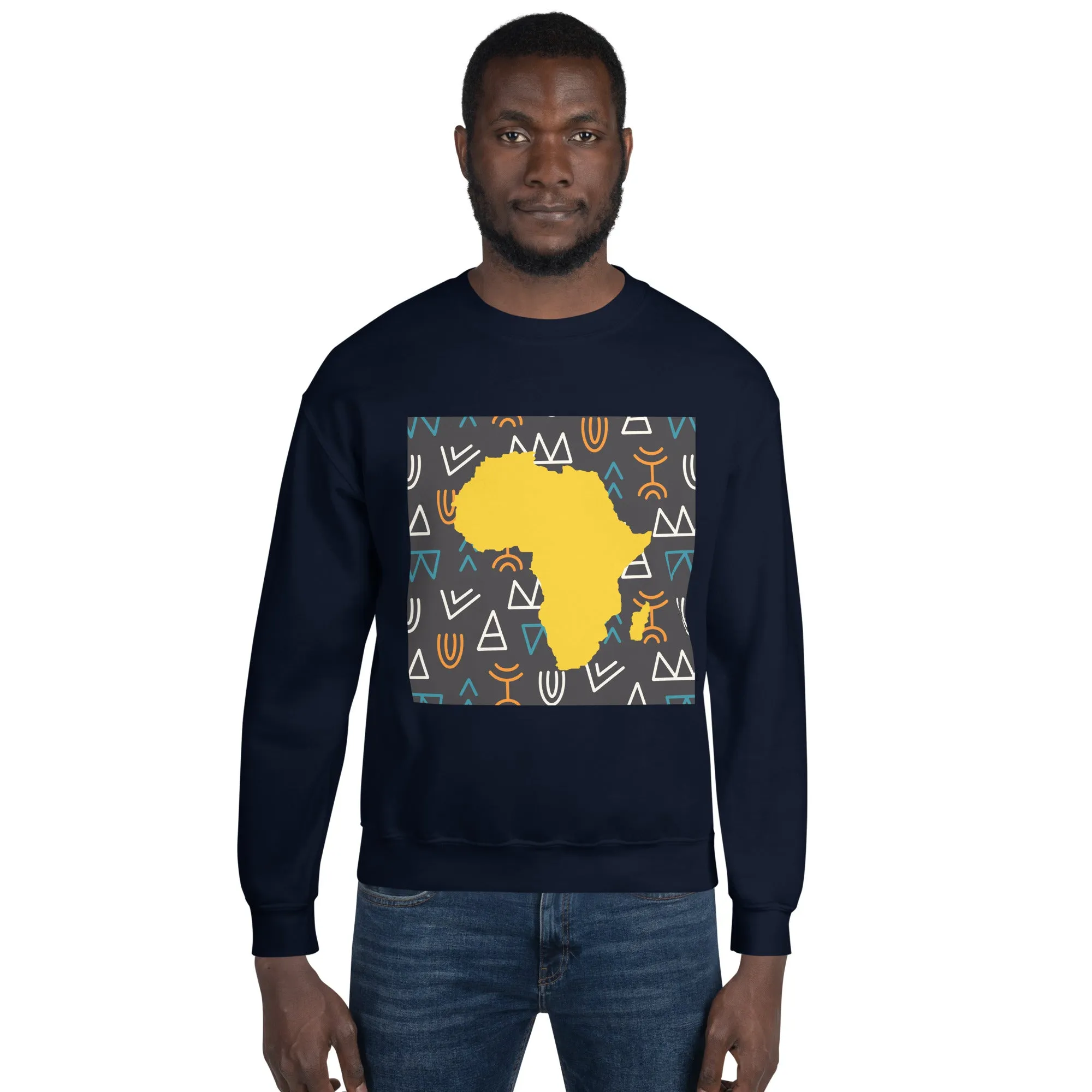 Virgil Tribal Africa Map Unisex Mens Womens Sweatshirt