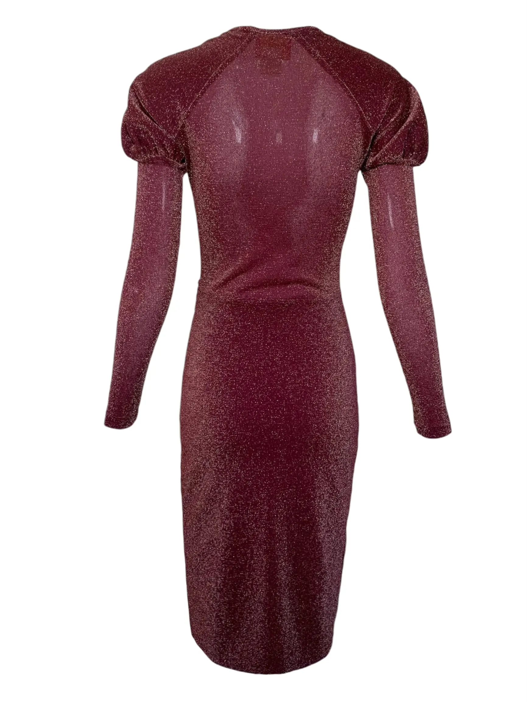 Vivienne Westwood 1990's Sexy Burgundy Lurex Dress