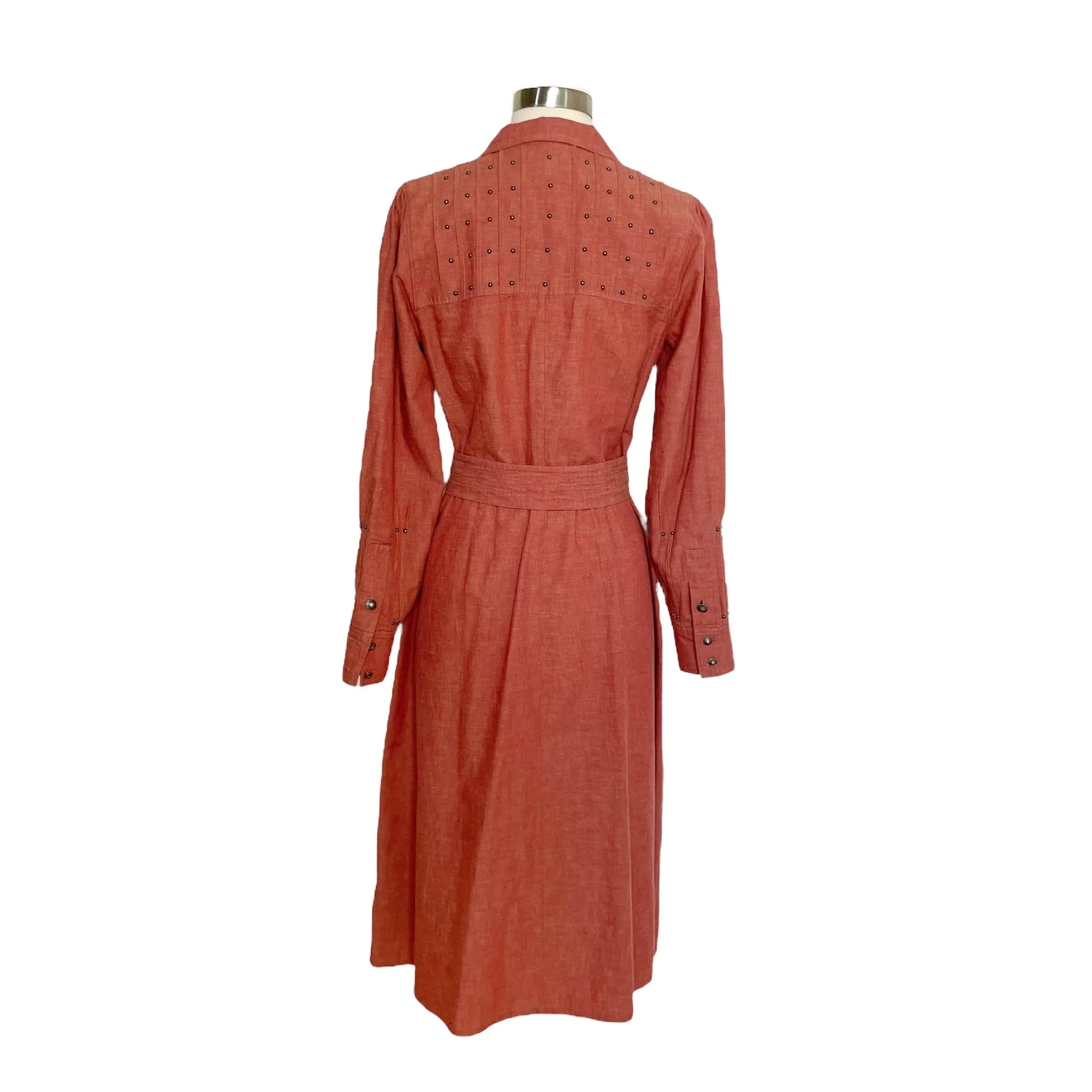 Western Linen Dress - S/M