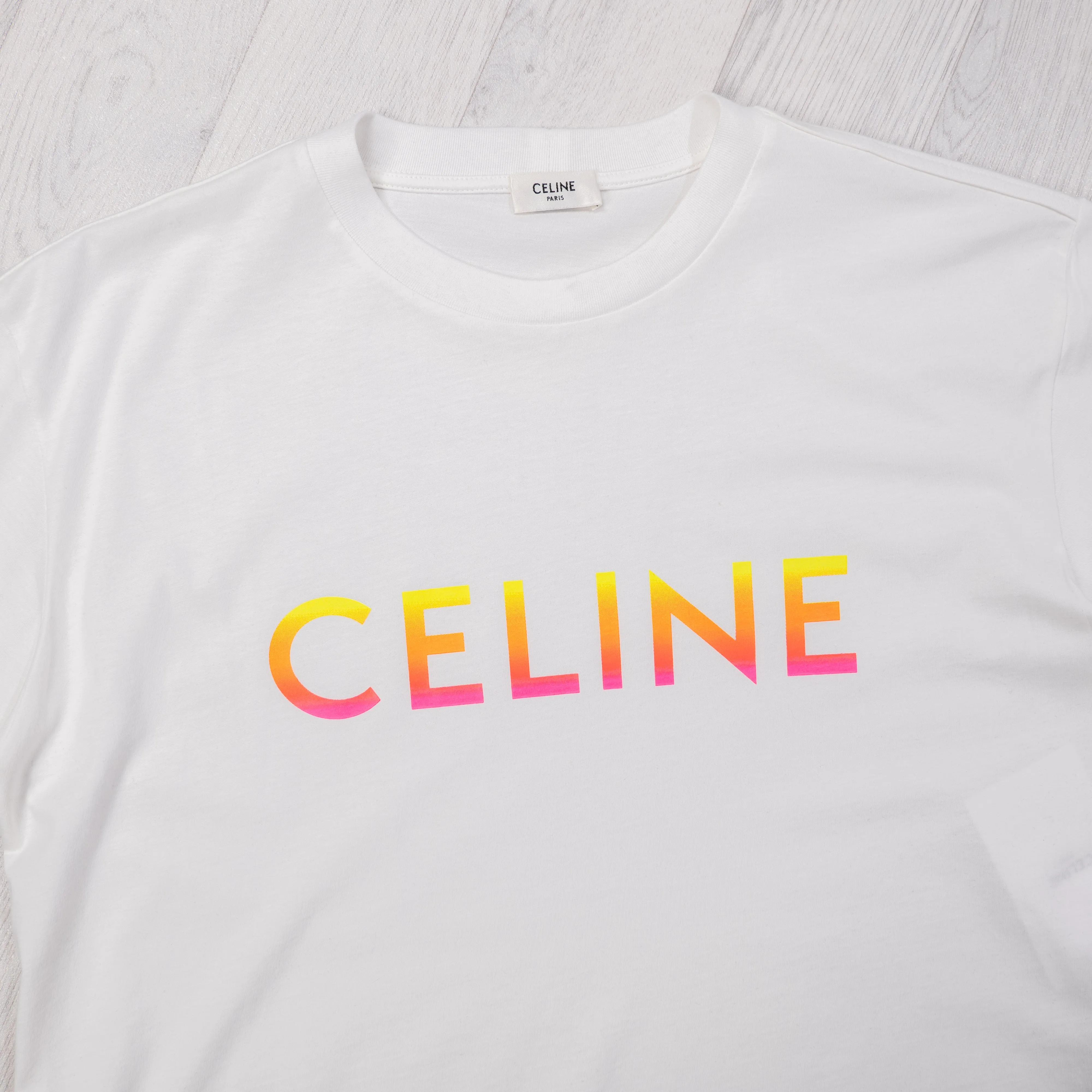 White Oversized Logo Print T-Shirt.