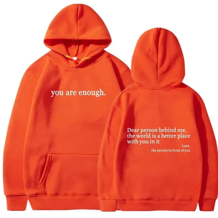 Women's Brushed Hoody Plain Letters