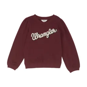 Wrangler Burgundy Girls Sweat Shirt