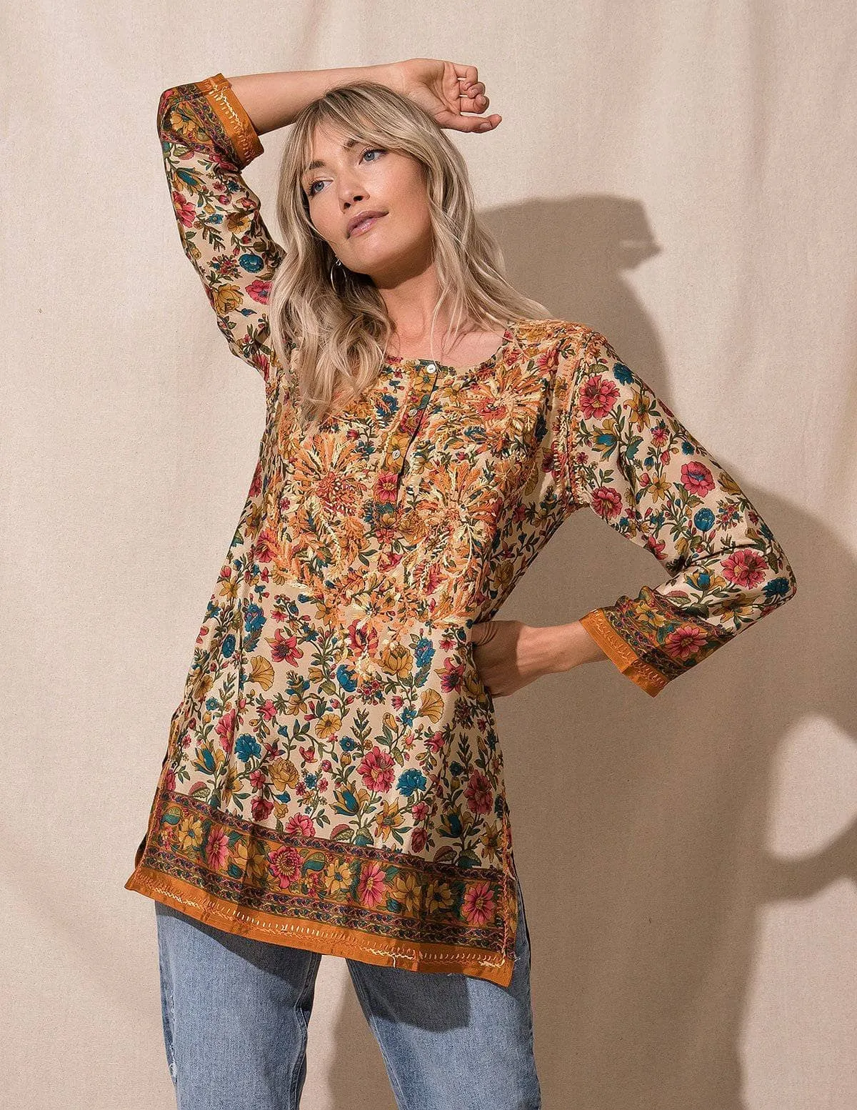 Zareena Flowy Tunic - Sienna